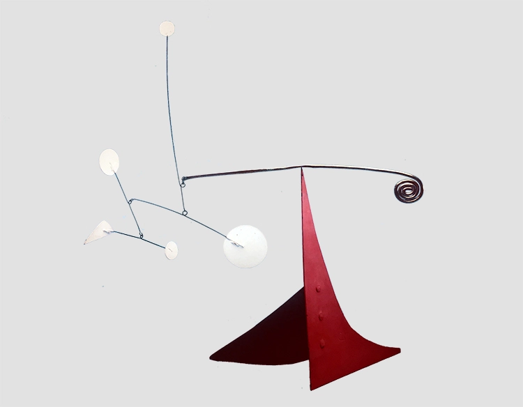 Alexander Calder Five White and Brass Spiral