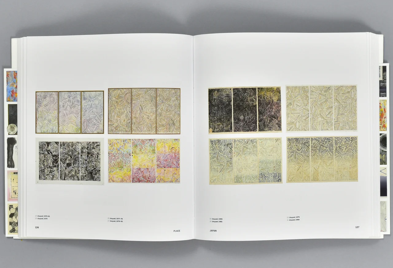 Jasper Johns Usuyuki paintings and prints reproduced pages 126-127 in Jasper Johns Mind/Mirror