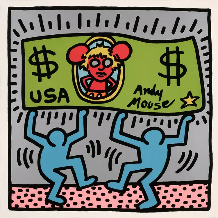 Keith Haring Andy Mouse